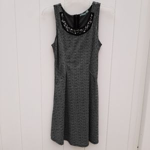 Maurices Sleeveless Black & White Bedazzled Dress